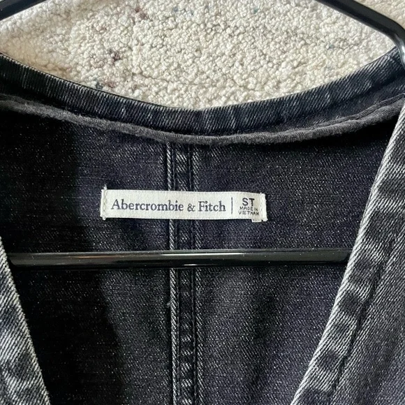 Abercrombie & Fitch Black Denim Button-Down Midi Dress - Picture 2 of 2
